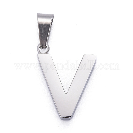 304 pendentifs lettre en acier inoxydable STAS-H127-V-P-1