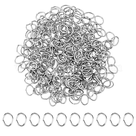Dicosmétique 1000 pièces anneaux ouverts anneaux o anneaux ovales de calibre 21 connecteurs anneaux fendus anneaux de saut en acier inoxydable de 3mm anneaux de connecteur petit anneau ouvert pour la fabrication de bijoux réparation de collier STAS-DC0011-95-1
