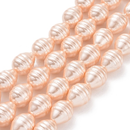 Chapelets de perles en coquille électrolytique BSHE-O019-02F-1
