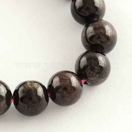 Natural Garnet Gemstone Beads Strands G-R263-9mm-1