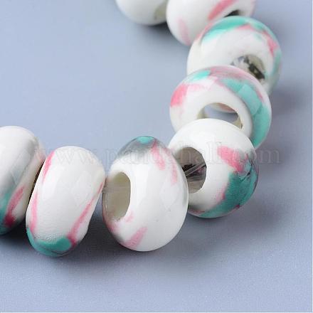 Handmade Porcelain Beads PORC-Q219-15x9-B03-1