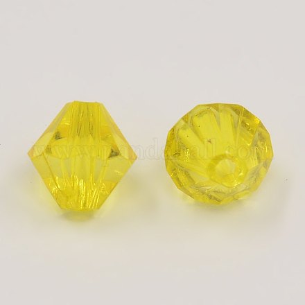 Faceted Bicone Transparent Acrylic Beads DBB3mm12-1