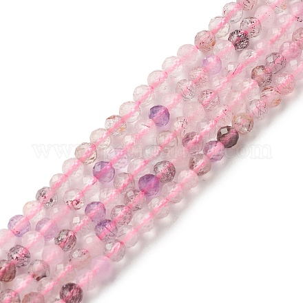 Brins de perles de quartz mélangés naturels G-G989-A04-1