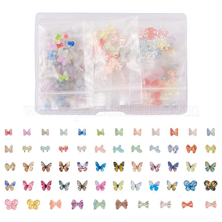 1 коробка 195шт 21 цвета 3d кабошоны из смолы бабочки MRMJ-PJ0001-04-1