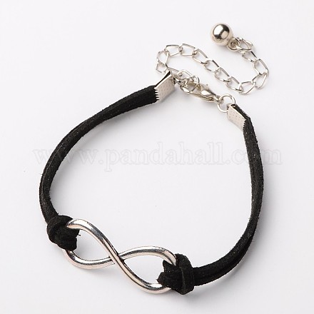 Tibetan Style Alloy Infinity Link Bracelets BJEW-JB01478-01-1