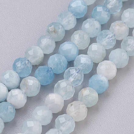 Chapelets de perles en aigue-marine naturelle G-F568-068-4mm-1