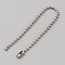 Iron Ball Chains Tag Chains, for Price Tag, Platinum, 12cm