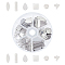 304 Stainless Steel Links Connectors, Mixed Shapes, Stainless Steel Color, 11.5~21x6~12.5x0.4~0.7mm, Hole: 1~2mm, 120pcs/box