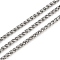 304 Stainless Steel Wheat Chains, Unwelded, with Spool, Stainless Steel Color, 2mm