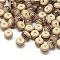 Transparent Stripe Resin Beads, Round, Tan, 8mm, Hole: 1.6~2mm