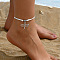 Adjustable Black Waxed Cord Anklets, with Alloy Charms, Antique Bronze, Dragonfly, Inner Diameter: 2-1/2 inch(65mm)
