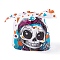 100Pcs Rabbit Shaped Halloween Candy Plastic Bags, Skull Printed Candy Gift Bags, White, 21.5~22.5x13.6x0.01cm