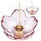 Sakura Glass Dipping Dish, Snack Serving Dish, Mixed Color, 83.5x82x47.5mm