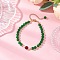 Natural & Dyed Malaysia Jade Bracelets, with Shell Pearl Bead, 8-1/8 inch(20.7cm)