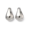Alloy Pendants, Teardrop Charms, Platinum, 21.5x13.5x10mm, Hole: 9x5mm