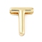 Rack Plating Brass Beads, for Personalized Name Necklace Making, Cadmium Free & Lead Free, Long-Lasting Plated, Real 18K Gold Plated, Letter T, 14.5x12.5x4.5mm, Hole: 1.5x10.5mm