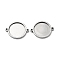 Non-Tarnish 201 Stainless Steel Cabochon Connector Settings, Flat Round, Stainless Steel Color, Tray: 20mm, 23.4x29.2x2.3mm, Hole: 2mm