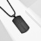 304 Stainless Steel Military Tag Necklaces, Cross Pendant Necklaces for Men