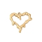 304 Stainless Steel Pendants, Ion Plating(IP), Heart Charm, Real 18K Gold Plated, 20x20.5x1.5mm, Hole: 1.4mm