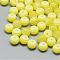 Transparent Stripe Resin Beads, Round, Yellow, 8mm, Hole: 1.6~2mm