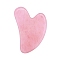 Natural Rose Quartz Gua Sha Boards, Heart, 83x53mm