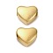304 Stainless Steel Beads, Ion Plating(IP), Heart, Real 18K Gold Plated, 7x7.5x5mm, Hole: 2mm