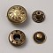 Alloy Snap Button, Cotton-padded Clothes Coat Down Jacket Buckle, Flat Round with Flower, Antique Bronze, 14.5x8mm, 4pcs/set