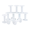 Plastic Empty Spools for Wire, Thread Bobbins, White, 6.7x9.6cm, Hole: 2cm