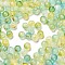 Frosted Transparent Acrylic Beads, Round, with Gold Foil & Glitter, Gradient Color, Light Green, 6x5.5mm, Hole: 1.8mm, about 4545pcs/500g