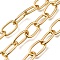 Aluminium Cable Chains, with Spool, Unwelded, Oval, Golden, 20x11.5x2.5mm, about 32.81 Feet(10m)/Roll