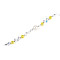 Glass and Acrylic and CCB Beads Strands, Mixed Shapes, for Jewelry Making, Faceted, Yellow, 10.8x8mm, Hole: 0.9mm, about 18pcs/strand, 7.09~7.48''(18~19cm)