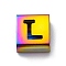 Ion Plating(IP) 304 Stainless Steel Square Slide Charms, Rainbow Color, Letter L, 9x8x4mm, Hole: 3.5x8.5mm