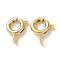 Rack Plating Brass Spring Ring Clasps, Long-Lasting Plated, Lead Free & Cadmium Free, Golden, 6x1.8mm, Hole: 1.6mm