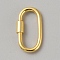 925 Sterling Silver Screw Locking Carabiners, Heavy Duty Oval Carabiner, with 925 Stamp, for Jewelry Making, Golden, 15x8.5x2.5mm, Inner Diameter: 13x5mm