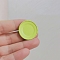 Spray Printed Alloy Plates Miniature Ornaments, for Garden Dollhouse Accessories, Pretending Prop Decorations, Green Yellow, 28x3mm
