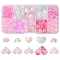DIY Round Acrylic Beads Jewelry Making Findings Kits, Pink, 4~16x4~21x4~10.5mm, Hole: 1~2.5mm