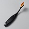 Plastic Bendable Toothbrush Make Up Brush, Craft Ink Blending Brushes, with Nylon Fur, Beauty Tool, Black, 13.8x1.95x2.8cm