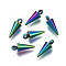 304 Stainless Steel Pendants, Spike/Cone Charm, Rainbow Color, 7.5x3mm, Hole: 1.8~2mm