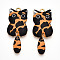 Alloy Enamel Pendants, Golden, Cat Charm,  Lead Free & Cadmium Free, Black, 39x15.5x2mm, Hole: 2mm
