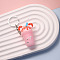 Milk Tea PVC Bag Keychain, Backpack Hanging Decoration, Misty Rose, 46x29mm