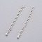 304 Stainless Steel Chain Extender, Soldered Chains, Silver, 55~63x3mm