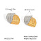 Stainless Steel Cross Stripe Stud Earrings, Golden & Silver, 28x19.7mm