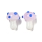 Handmade Lampwork Beads Strands, Mushroom, Pearl Pink, 12~14.5x10~12mm, Hole: 1.2~1.8mm, about 23pcs/strand, 11.61~12.60 inch(29.5~32cm)
