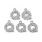 Alloy Pendants, with Crystal Rhinestone, Platinum, Cadmium Free & Lead Free, Alphabet, Letter.Q, 18x14.5x2mm, Hole: 2mm