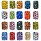 Polymer Clay Rhinestone European Beads, Large Hole Beads, Rondelle, with Silver Tone Brass Cores, Mixed Color, 10~12x7~8mm, Hole: 5mm, 100pcs/box