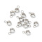 Non-Tarnish 201 Stainless Steel Tube Bails, Loop Bails, Ring Bail Beads, Stainless Steel Color, 8x5.5x2mm, Hole: 1.6mm
