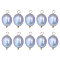 10Pcs Natural Freshwater Pearl Pendants, Potato Charms with Golden Plated Brass Loops, Silver, 16~17x8~9x8~8.5mm, Hole: 2.5~3mm