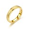 304 Stainless Steel Finger Rings, Golden, US Size 7(17.3mm)