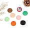 Woolen Fabric Cabochons, Flat Round, Mixed Color, 27mm