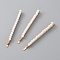 Ferroalloy Plastic Pearl Beads Hair Bobby Pins, Hair Accessories for Girls, Golden, 69x4.5x8mm